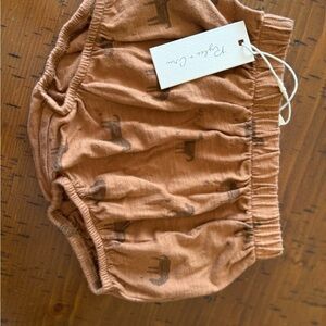Cute Tan Baby Bloomers with Animal Design